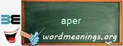 WordMeaning blackboard for aper